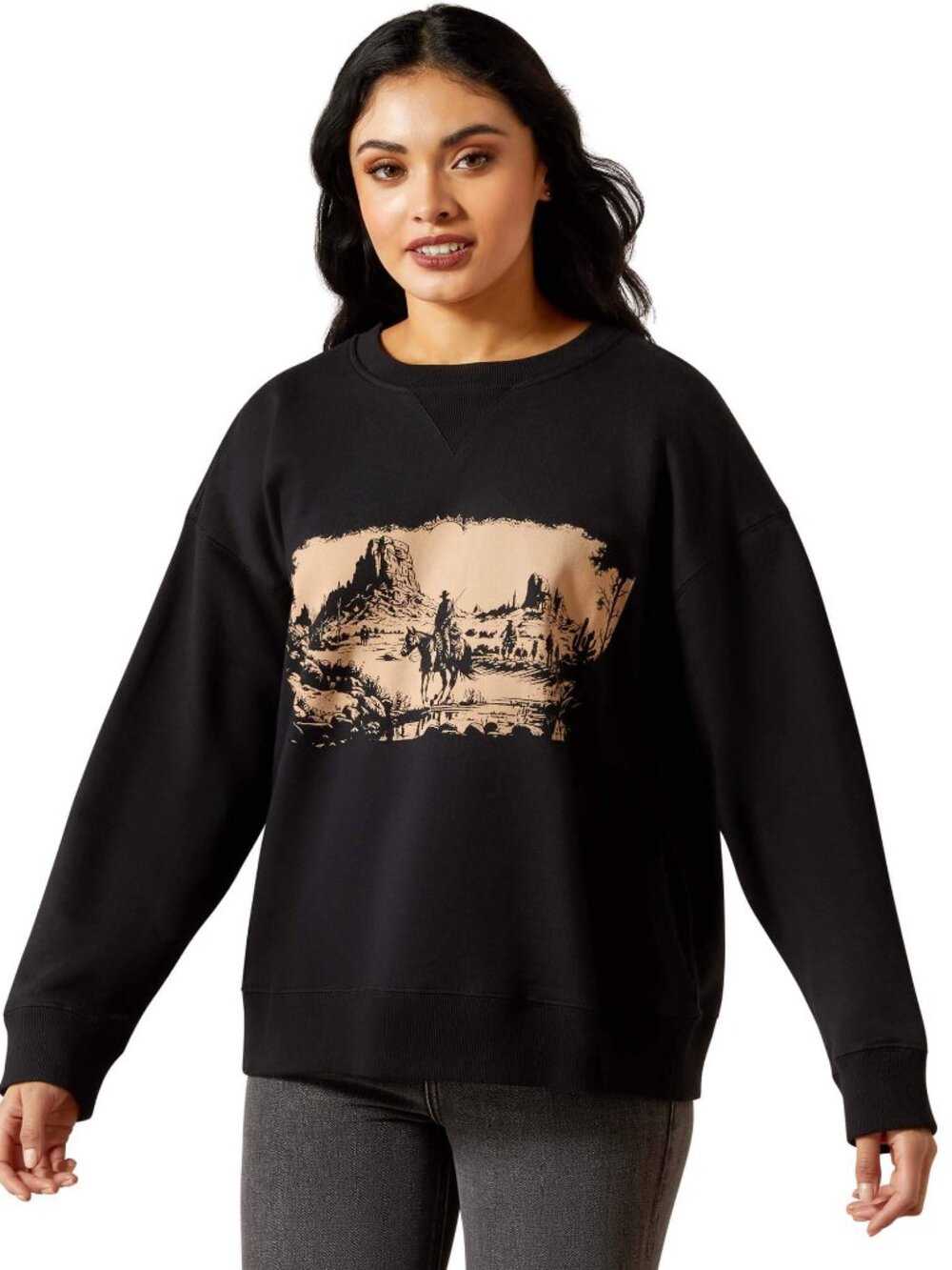 Women's Outlaw Black Oversized Sweatshirt | NWT